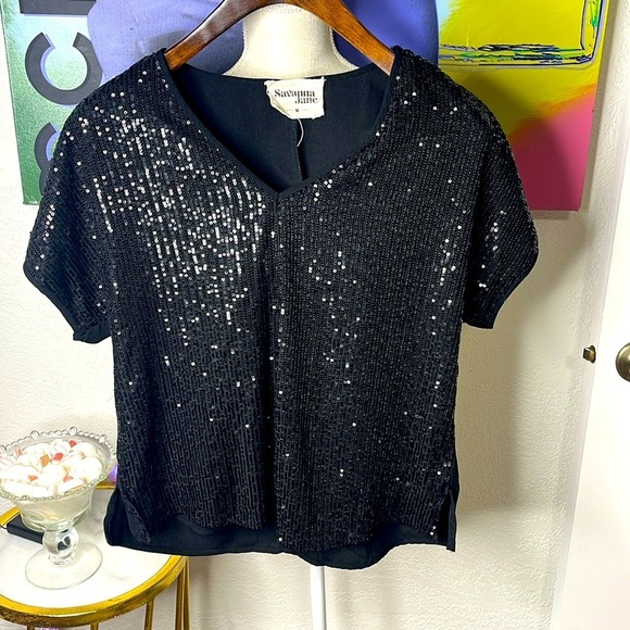 Savanna Jane Tops - SAVANNA JANE Sequined Tshirt